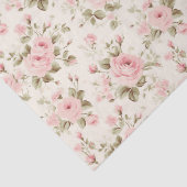 Fijn Antiek | Zachte pastel roze roos decoupage Tissuepapier (Detail)