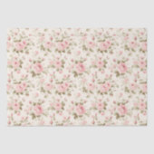 Fijn Antiek | Zachte pastel roze roos decoupage Tissuepapier (Voorkant)