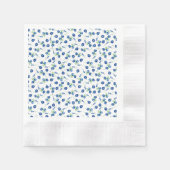 Fijn blauw roos bloemen waterverf patroon servet (Voorkant)