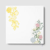 Fijn bloeiende bruiloft Guest Book met goud Gastenboek (Achterkant)