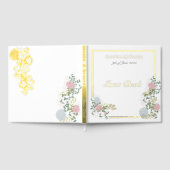 Fijn bloeiende bruiloft Guest Book met goud Gastenboek (Volledig)