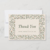 Fijn bloemig Lijst Bedankkaart (Voorkant)