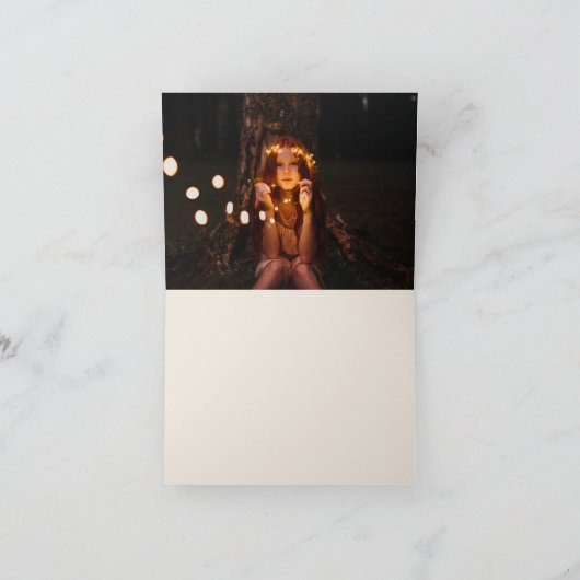 Fijn bloemig Lijst Bedankkaart (Binnen)