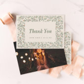 Fijn bloemig Lijst Bedankkaart