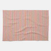 fijn chevron zigzag bruin rood roze theedoek (Horizontaal)