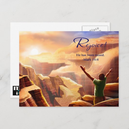 Fijn. Christelijk Religieus Pasen Feestdagenkaart (Voorkant / Achterkant)