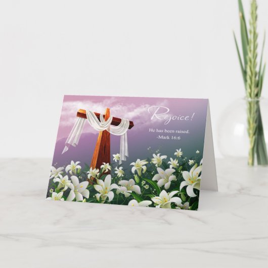 Fijn. Christelijke Religieuze Pasen Kaarten (Voorkant)