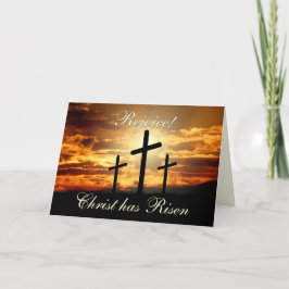 Fijn! Christus is gerezen, paaskruis Feestdagen Kaart