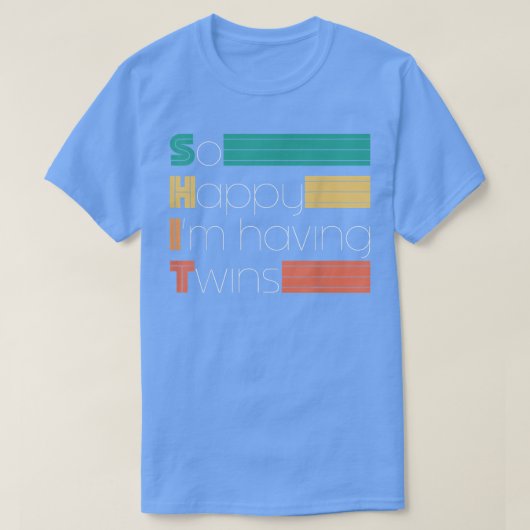 Fijn dat ik twee keer zwanger ben t-shirt (Design voorkant)