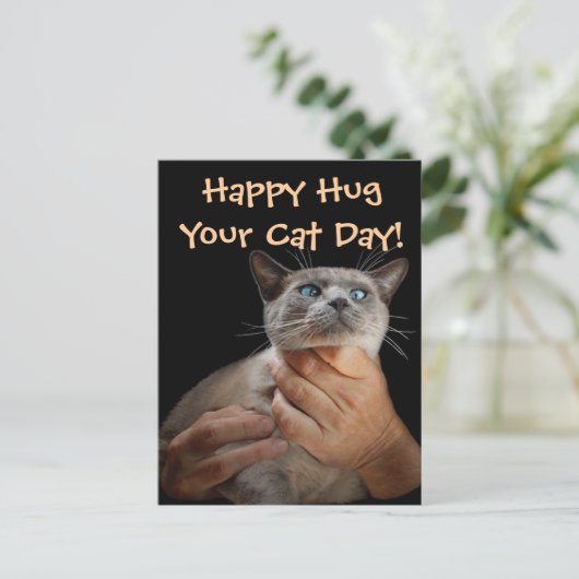 Fijn dat je je kat laat zien. briefkaart (Staand voorkant)