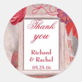 Fijn dat je rood bedankt hebt ronde sticker