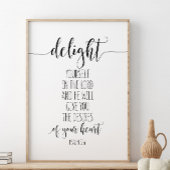 Fijn dat u in de Heer bent, psalm 37:4 Poster