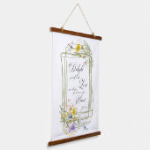 Fijn dat u in het lijst van de Lord wildflower ben Hangend Wandkleed (Gebogen)