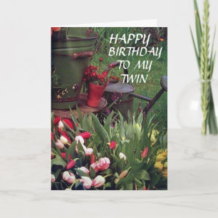 FIJN DAT WE DE VERJAARDAG DELEN MET ONZE TWEELINGZ KAART