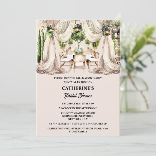 Fijn dineren al fresco wijnmakerij tafel gordijnen kaart (Staand voorkant)