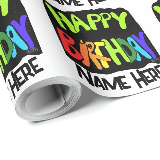 Fijn en vrolijk verjaardagspapier cadeaupapier (Rol Hoek)