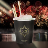 Fijn Filigree Gold Wedding Dank je wel ID871 Papieren Bekers