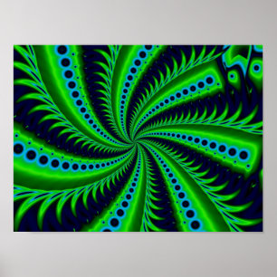 Fijn Fractal van het ruimteschip Art. Poster