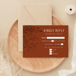 Fijn gebladerte | roestvast Sinaasappel | RSVP Kaartje