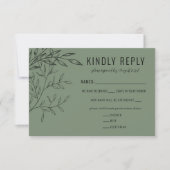 Fijn gebladerte | Sage Green | RSVP Kaartje (Voorkant)