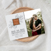 Fijn gebladerte | terracotta | Bruiloft Save The Date