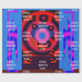 FIJN GEBOORTE DAG_Gift_RED_GRAY_BLUE_BLACK Cadeaupapier (Vlak)