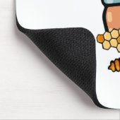 Fijn gele en blauwe woordkunst muismat (Hoek)