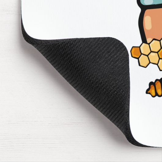 Fijn gele en blauwe woordkunst muismat (Hoek)