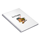 Fijn gele en blauwe woordkunst notitieboek (Rechterzijde)