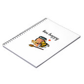 Fijn gele en blauwe woordkunst notitieboek (Linkerzijde)