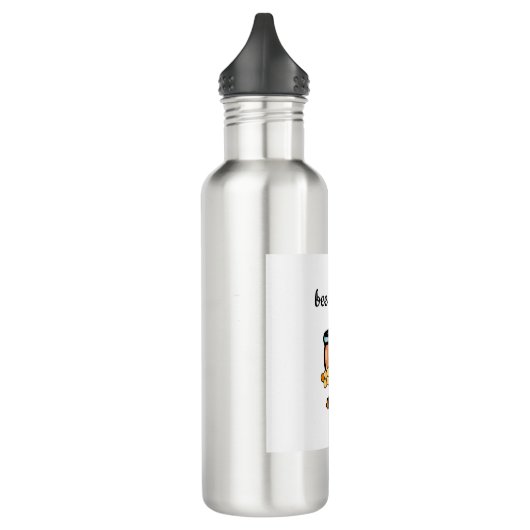 Fijn gele en blauwe woordkunst waterfles  (Links)