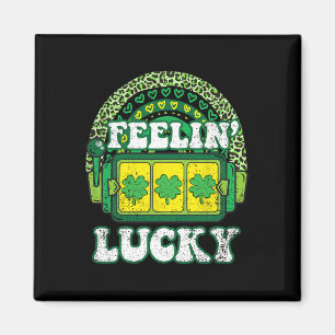 Fijn Geluk St. Patrick's Day Shamrock 4 Leaf Clove Magneet