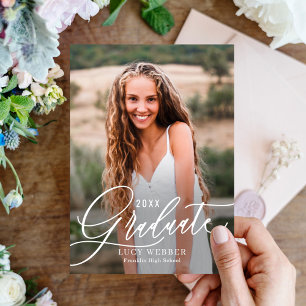 Fijn geschreven uitnodiging voor afstudeeraankondi