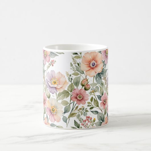 Fijn getinte tuinbloem koffiemok (Center)