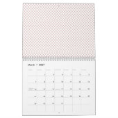 Fijn, herhalend, ruitvormig netpatroon met kalender (Mar 2027)