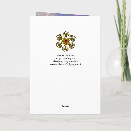 FIJN IN DE NACHT Fijne kerstwensen Feestdagen Kaart (Achterkant)