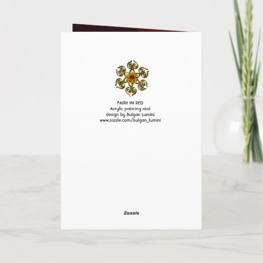 FIJN IN RODE, Happy kerstwensen Feestdagen Kaart (Achterkant)