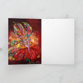 FIJN IN RODE, Happy kerstwensen Feestdagen Kaart (Binnen)