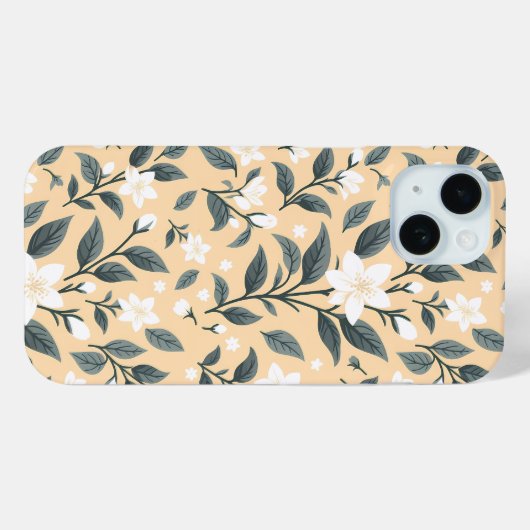 Fijn jasmijnpatroon Case-Mate iPhone case (Achterkant (horizontaal))