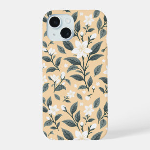 Fijn jasmijnpatroon iPhone 15 case