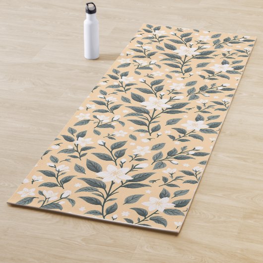 Fijn jasmijnpatroon yogamat (In situ)