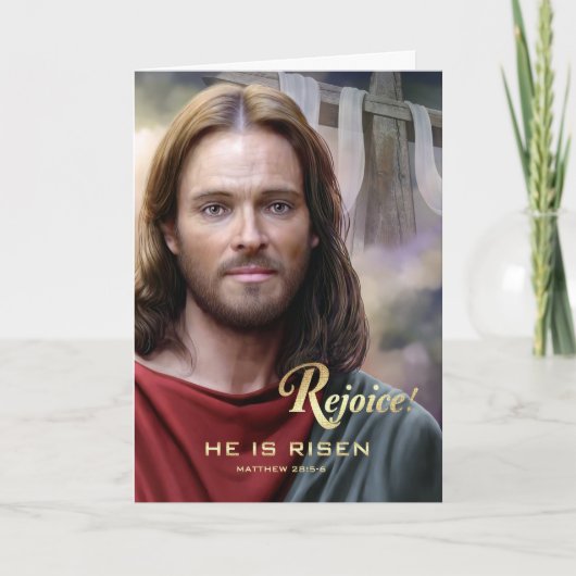 Fijn. Jezus is Risen. Pasen Wenskaarten Feestdagen Kaart (Voorkant)