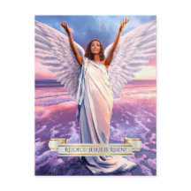 Fijn! Jezus is Risen. Religieus paasBriefkaart