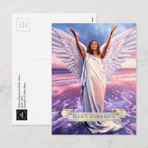 Fijn! Jezus is Risen. Religieus paasBriefkaart Feestdagenkaart