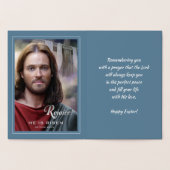 Fijn. Jezus is Risen. Religieuze Pasen Folie Kaarten (Binnen)