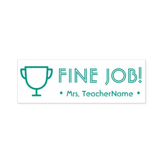 "FIJN JOB!" Rubberstempel voor toewijzing Zelfinktende Stempel (Design)