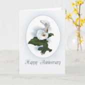 Fijn Jubileum, elegante witte Calla Lily Kaart (Gele Bloem)