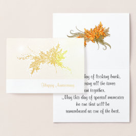 Fijn Jubileum met Autumn Swag Folie Kaarten