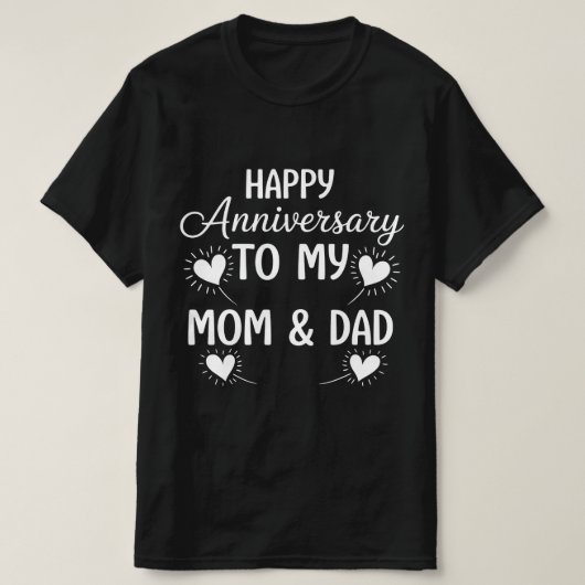 Fijn Jubileum voor mama en papa T-shirt (Design voorkant)