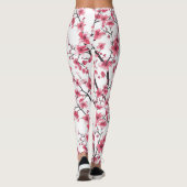 Fijn kersenbloesempatroon leggings (Achterkant)